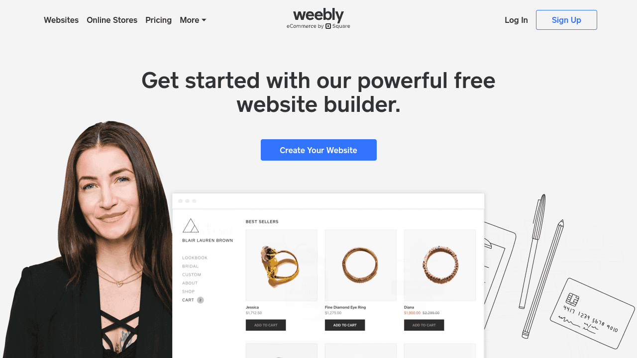 Weebly homepage