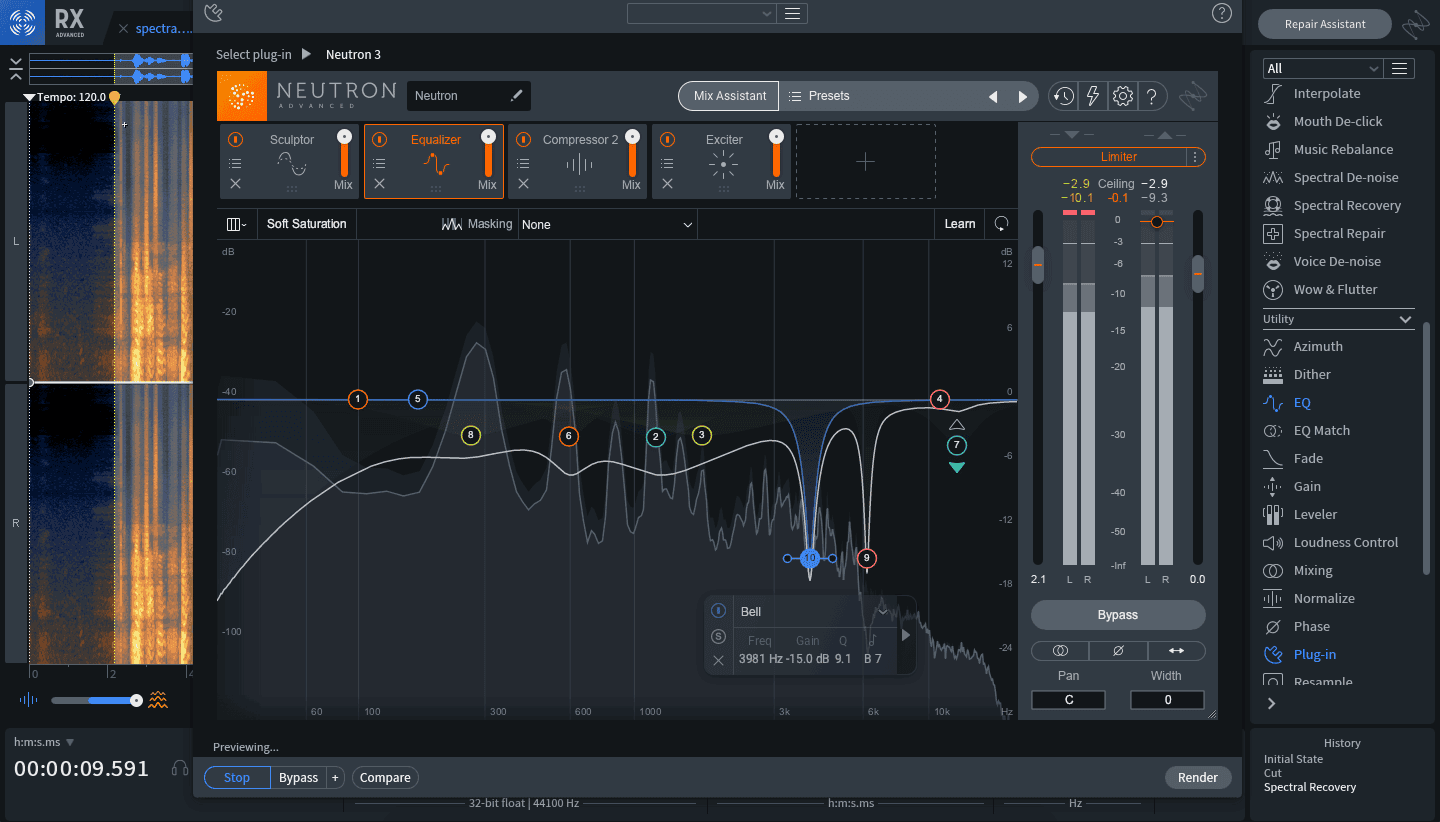 Further processing with Neutron 3 in the plug-in module