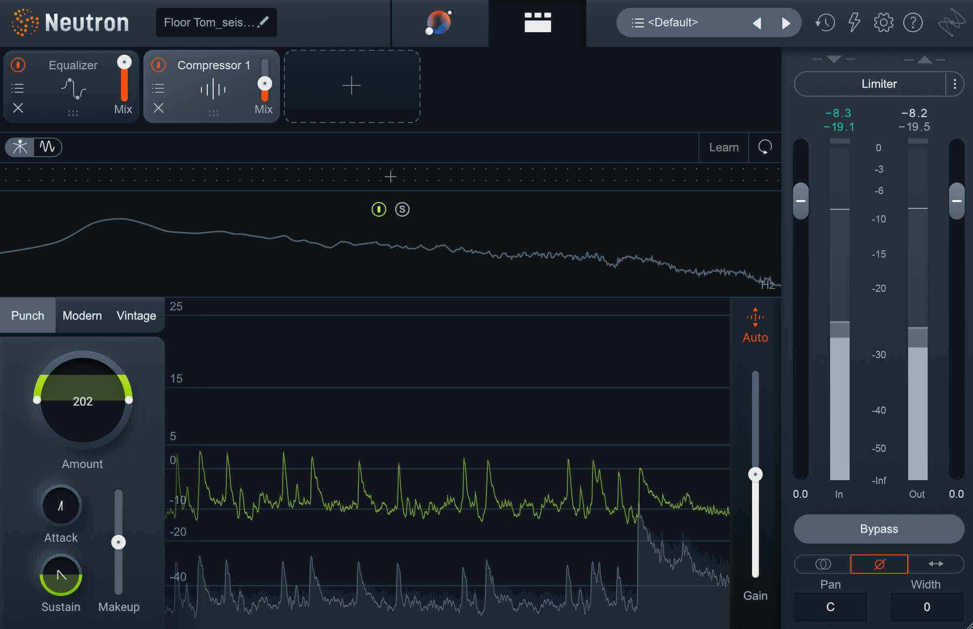Tom compression settings for transient expansion with Neutron