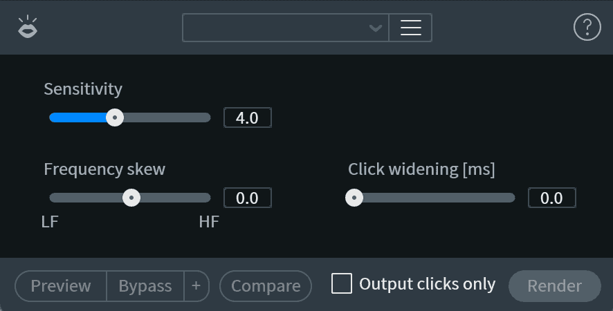 RX Mouth De-click can remove mouth clicks and pops in an audio recording