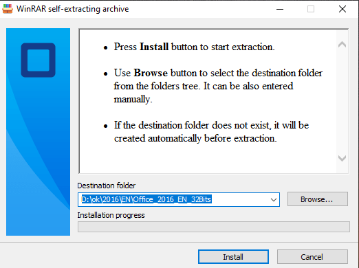 Microsoft Office 2024 installer showing the Install button