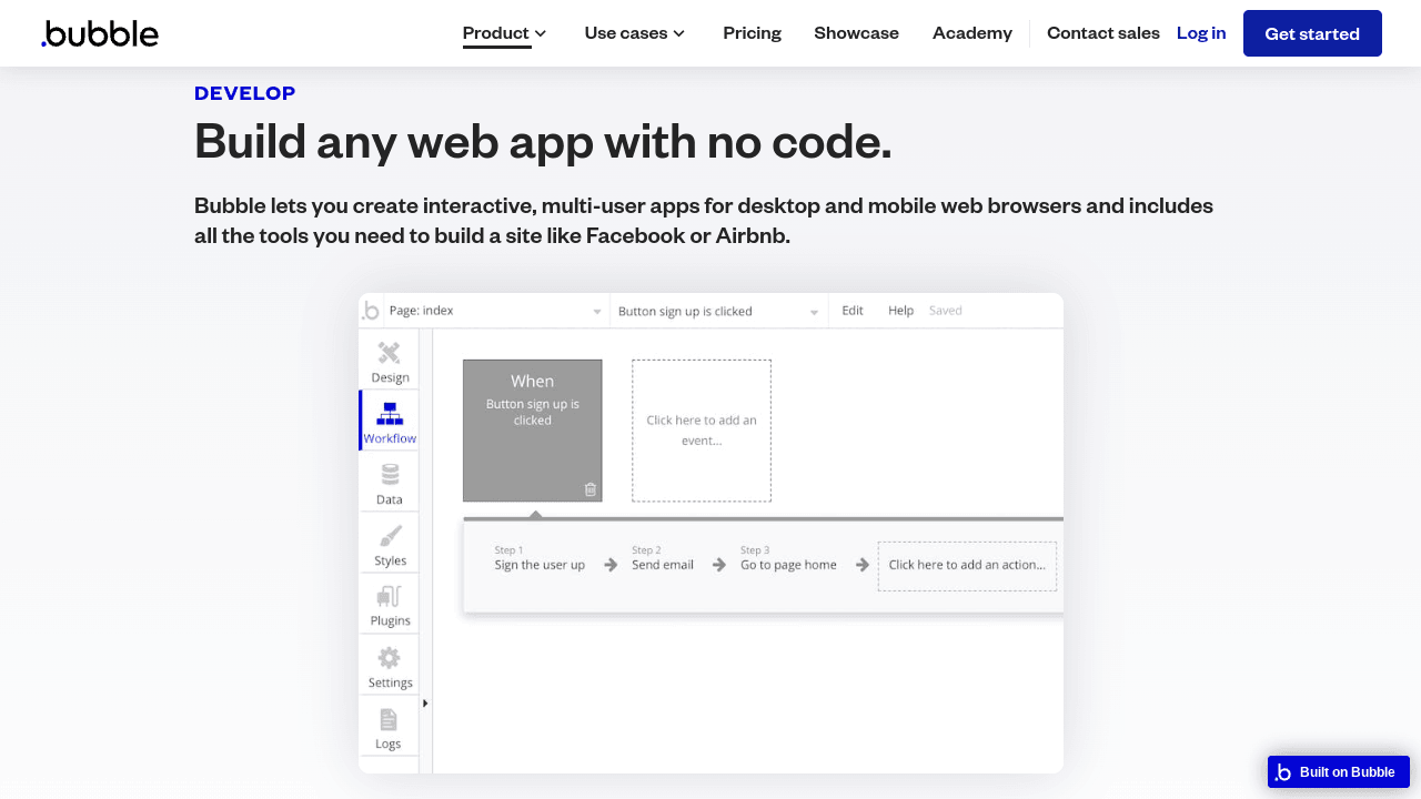 Bubble app builder