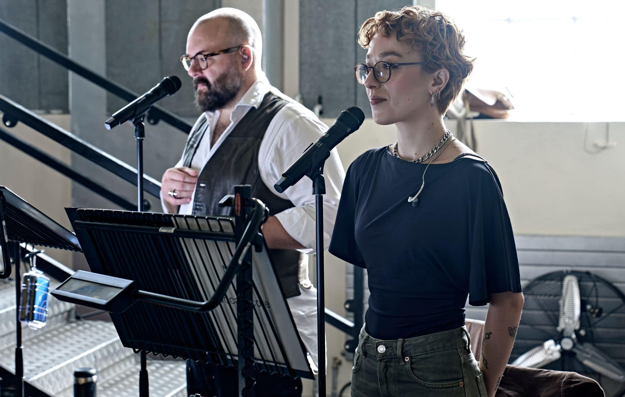 Rehearsal scene from the Royal Shakespeare Company’s Hamlet Hail To The Thief