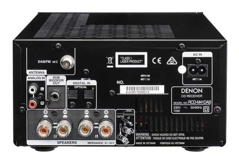 Denon SC-M41 speakers included with D-M41DAB