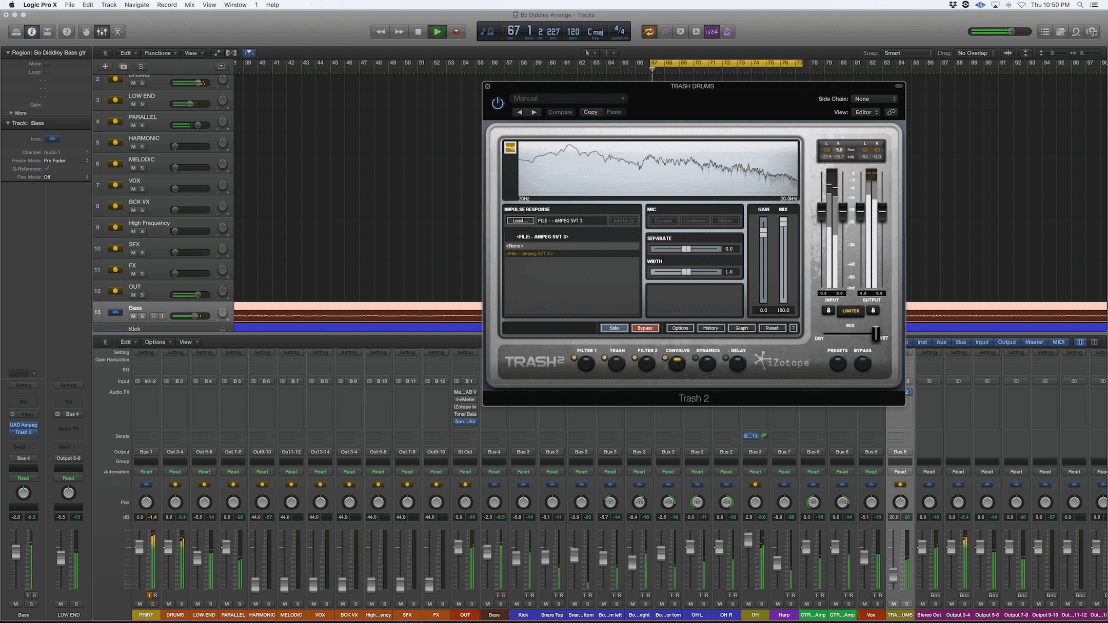 Trash with Bass Impulse Response in Convolver (to simulate amp) on Parallel Overhead Bus.png