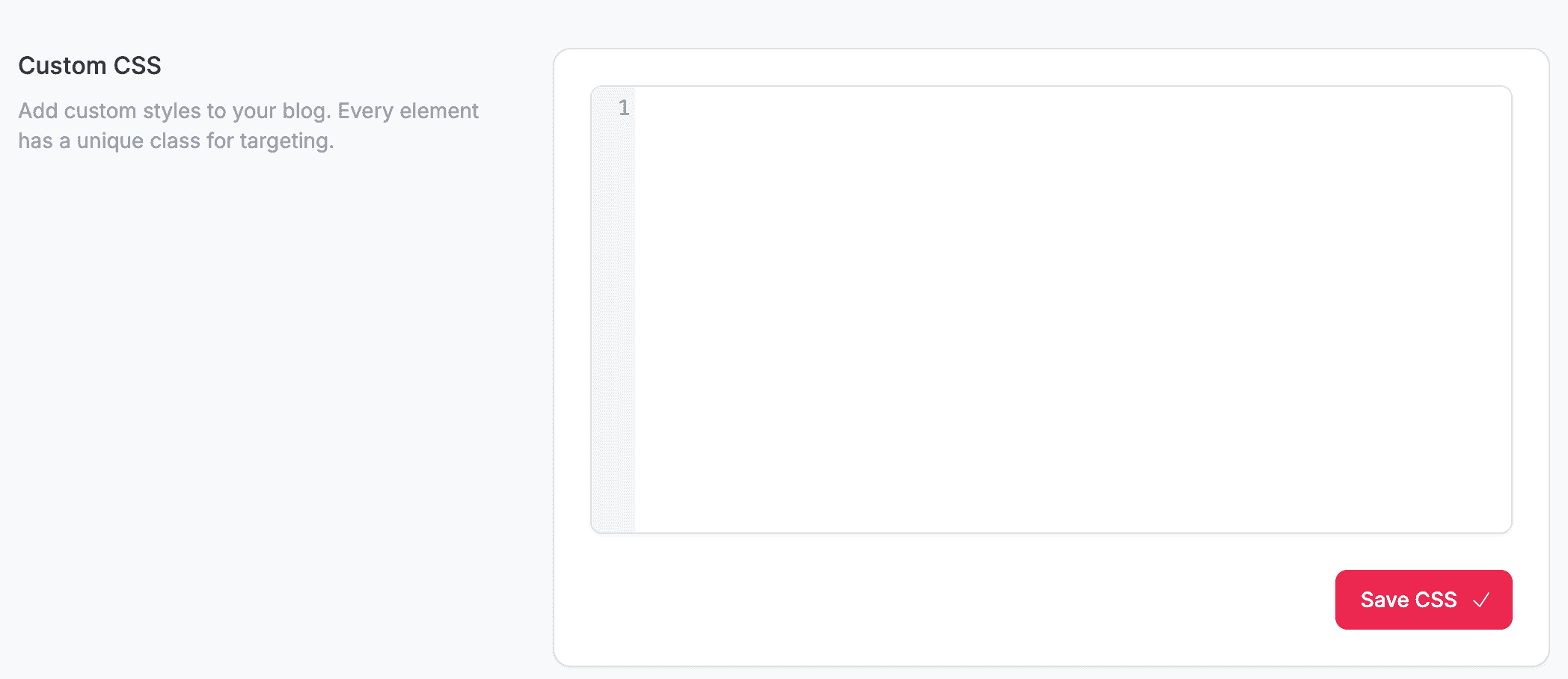 Custom CSS section in DropInBlog
