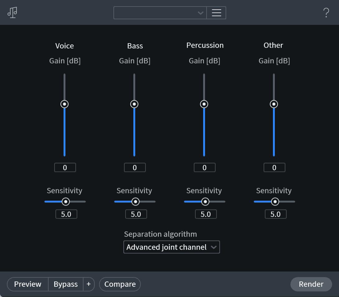 The Music Rebalance module in RX 7