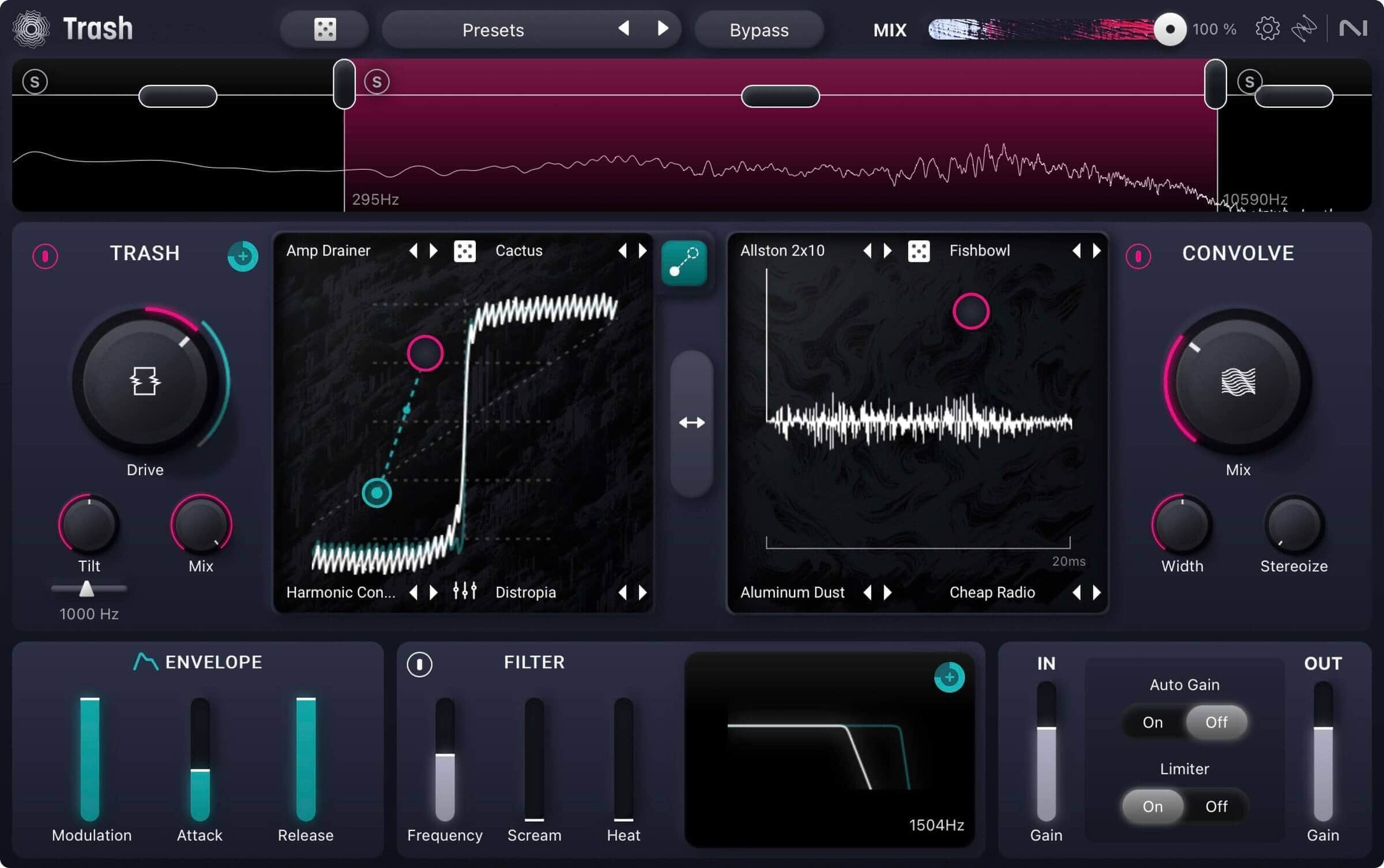 iZotope trash distortion plugin