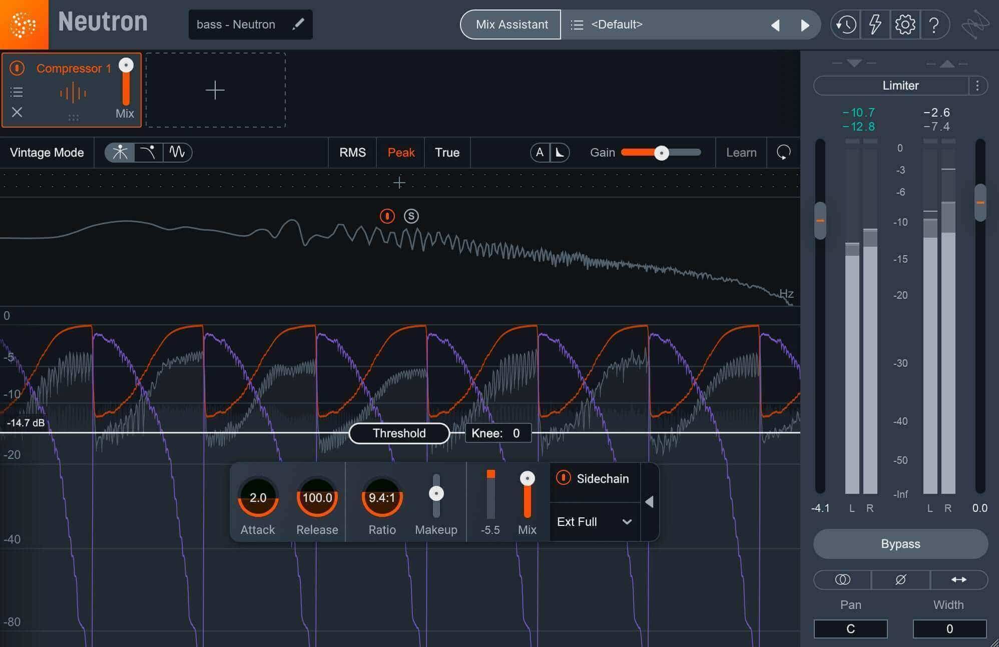Audio ducking using Neutron Pro