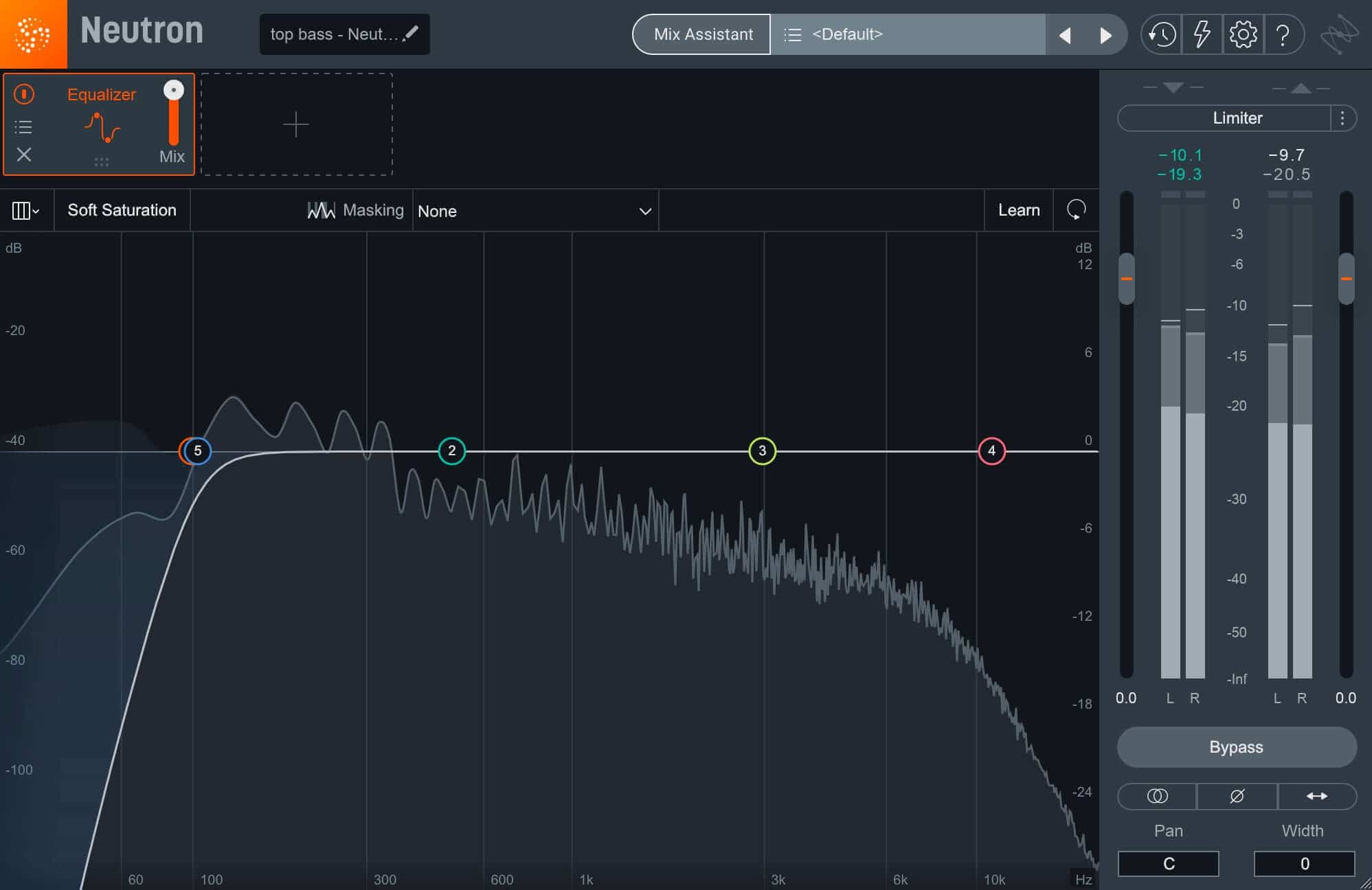 Neutron EQ high pass filter on top bass