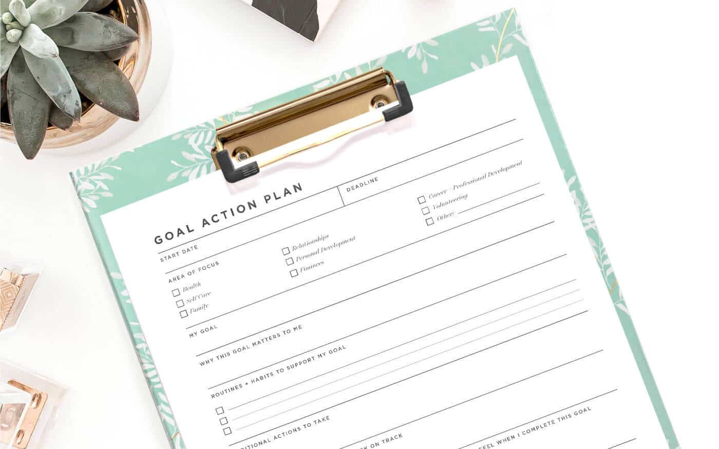 Action plan for your goals
