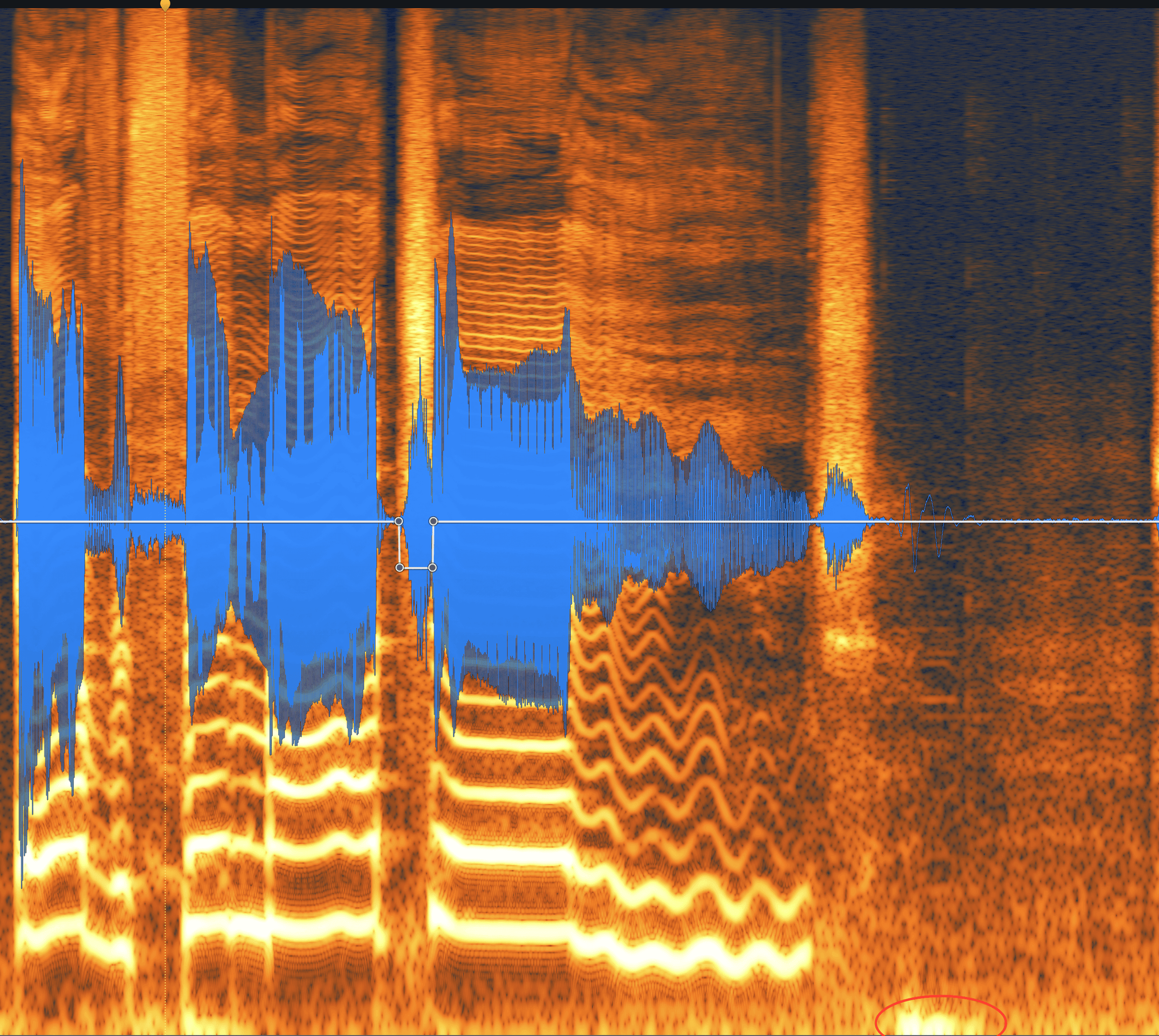 Rumble in a vocal recording