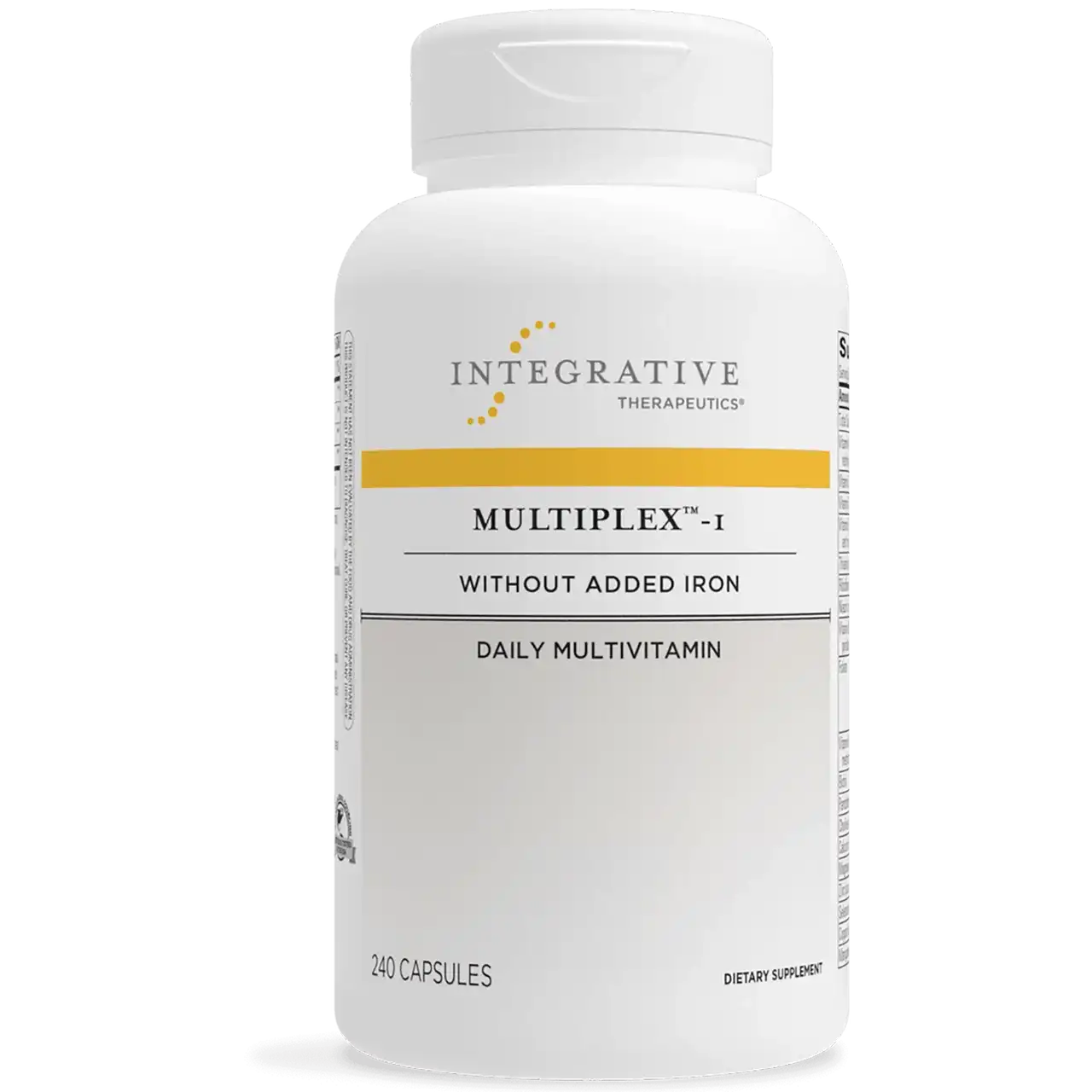 Multiplex-1 Without Iron Integrative Therapeutics 240-capsule bottle