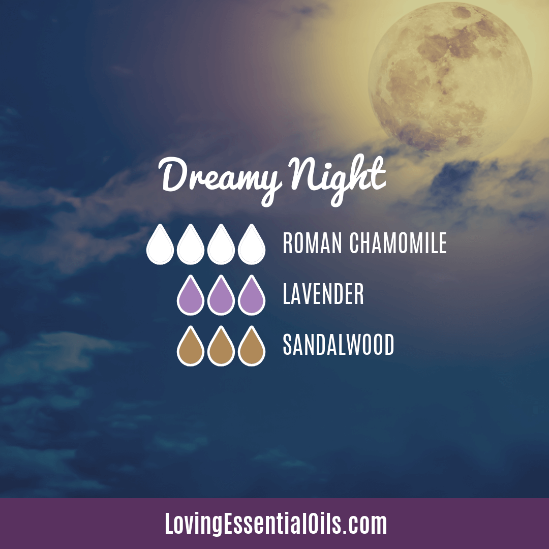 Roman Chamomile oil blends by Loving Essential Oils | Dreamy Night with lavender and sandalwood