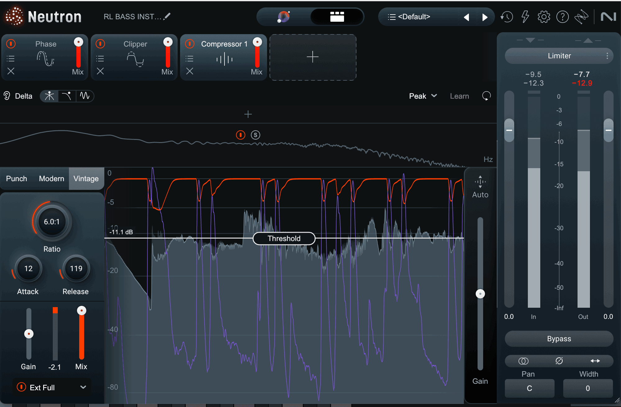 Bass sidechain compression in Neutron