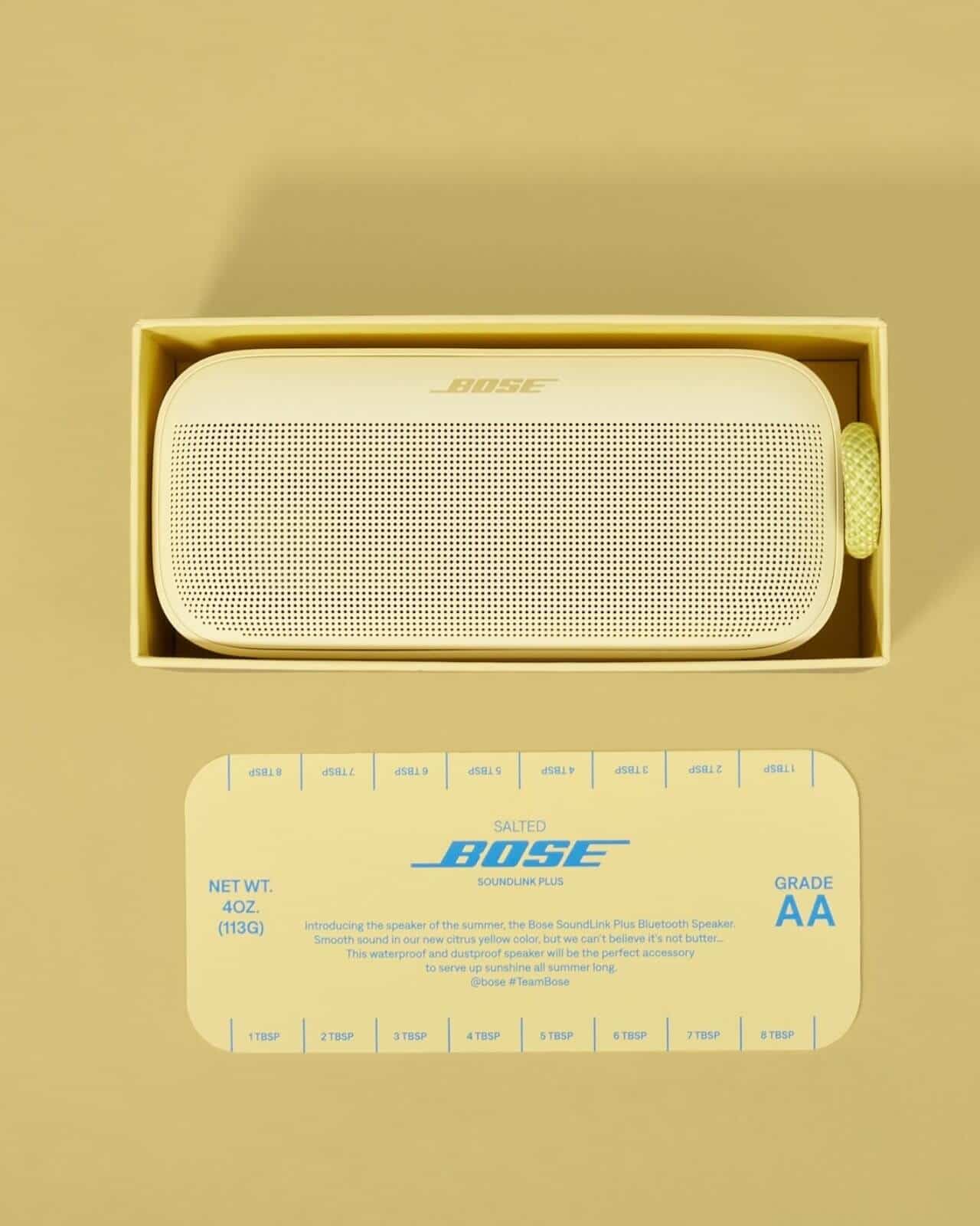 Close-up of buttery packaging details