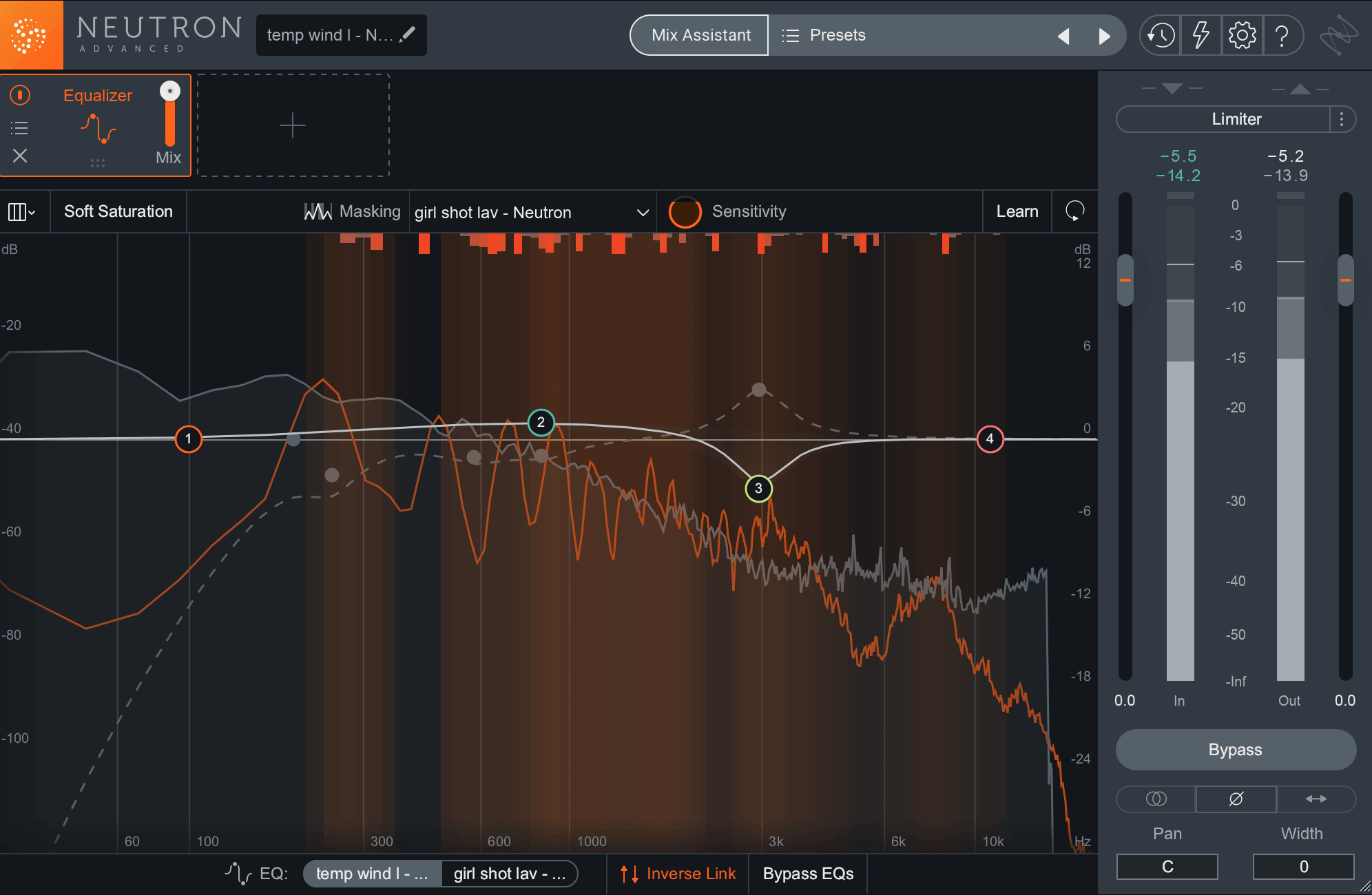 Using the Masking Meter’s Inverse Link mode in Neutron 3 to resolve areas of masking