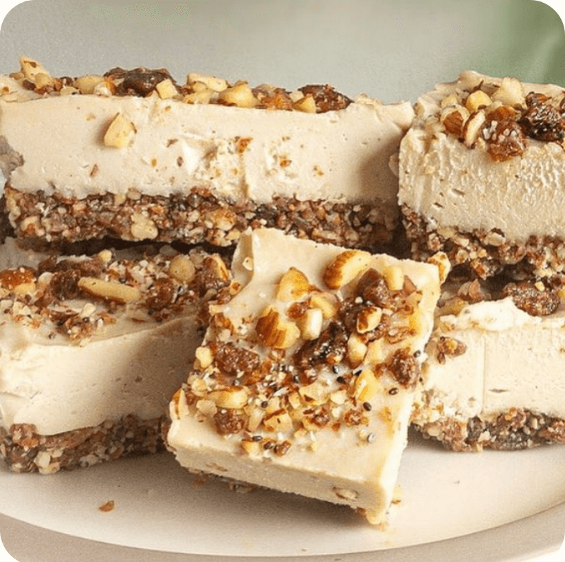Vanilla Almond Cashew Cream Bars