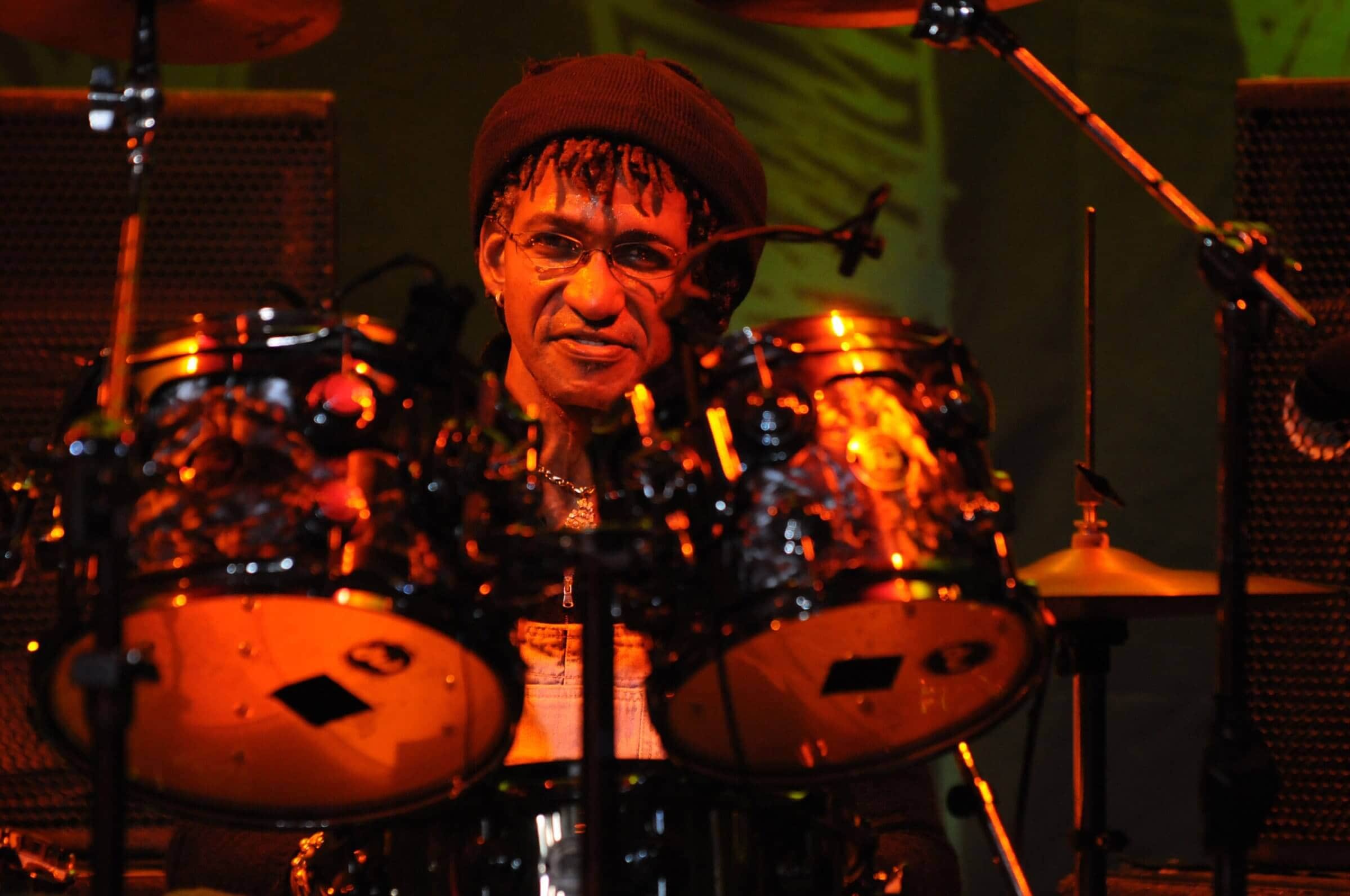 Sly Dunbar performing in London in 2009