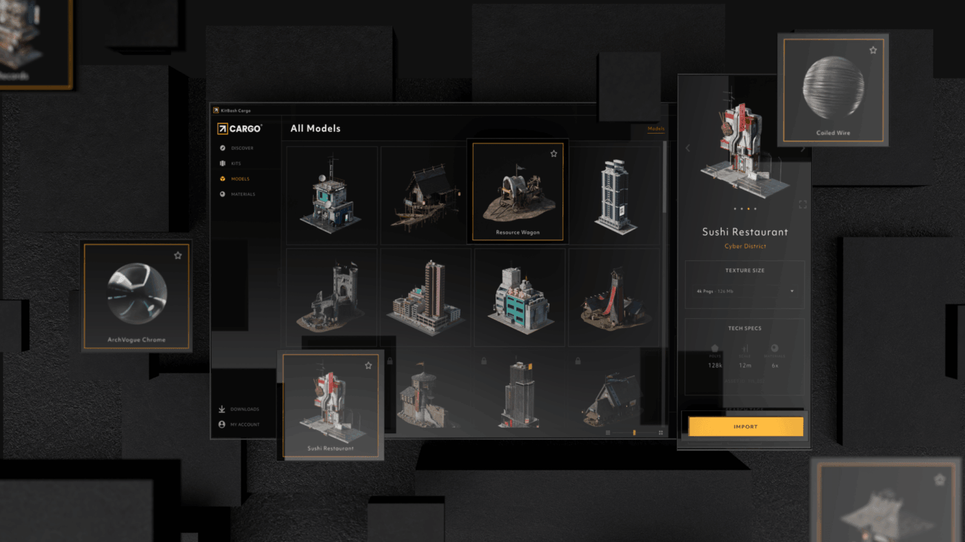 Introducing Cargo, a Free 3D Asset Manager Software from KitBash3D