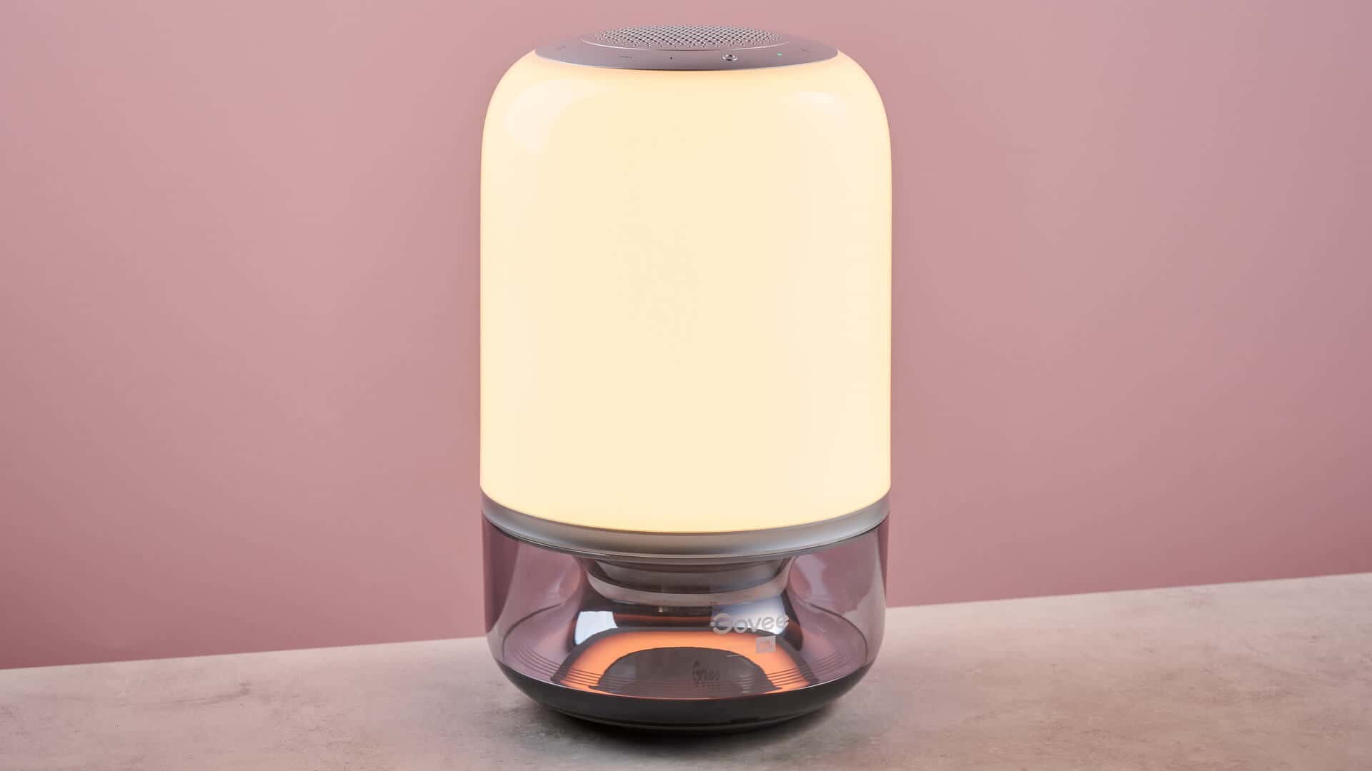 The warm glow of the Govee Table Lamp 2 Pro x Sound by JBL sets a cozy tone.
