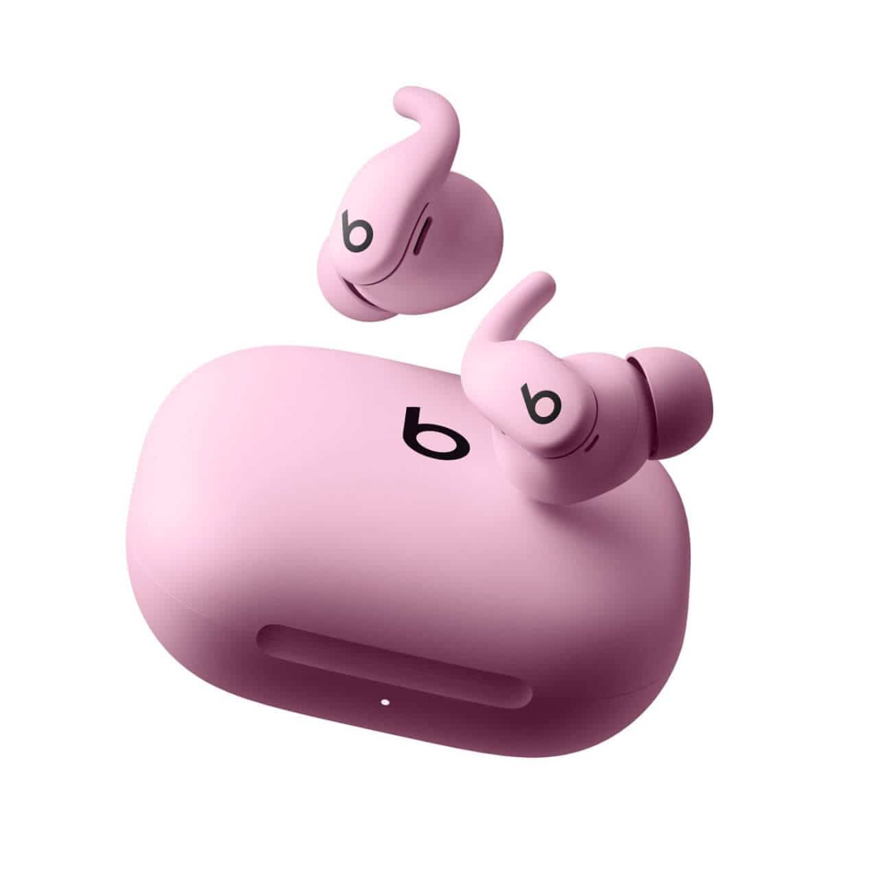 Powerbeats Fit charging case and earbuds detail