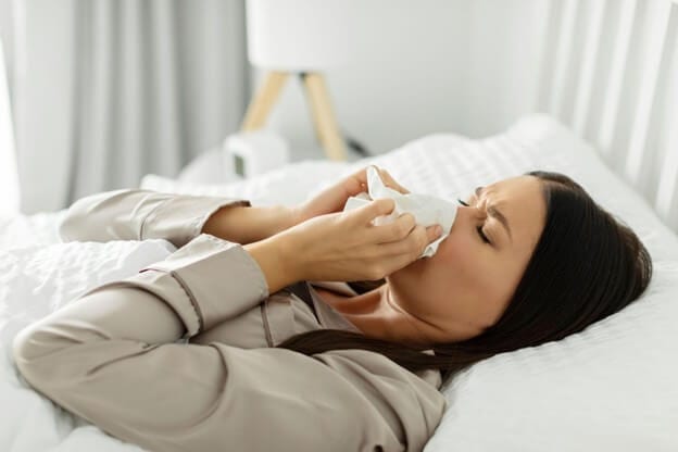 Woman Experiencing Allergies