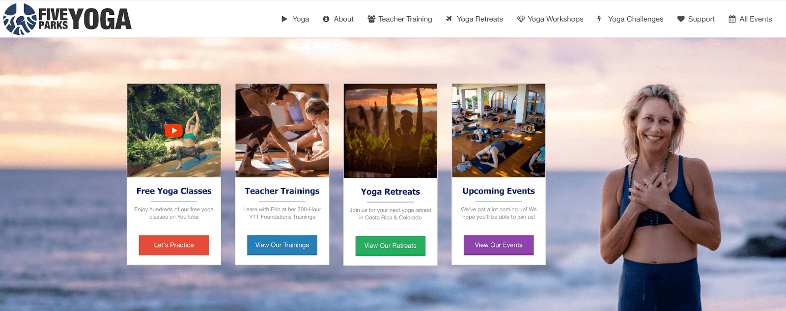 Five Parks Yoga free YouTube classes