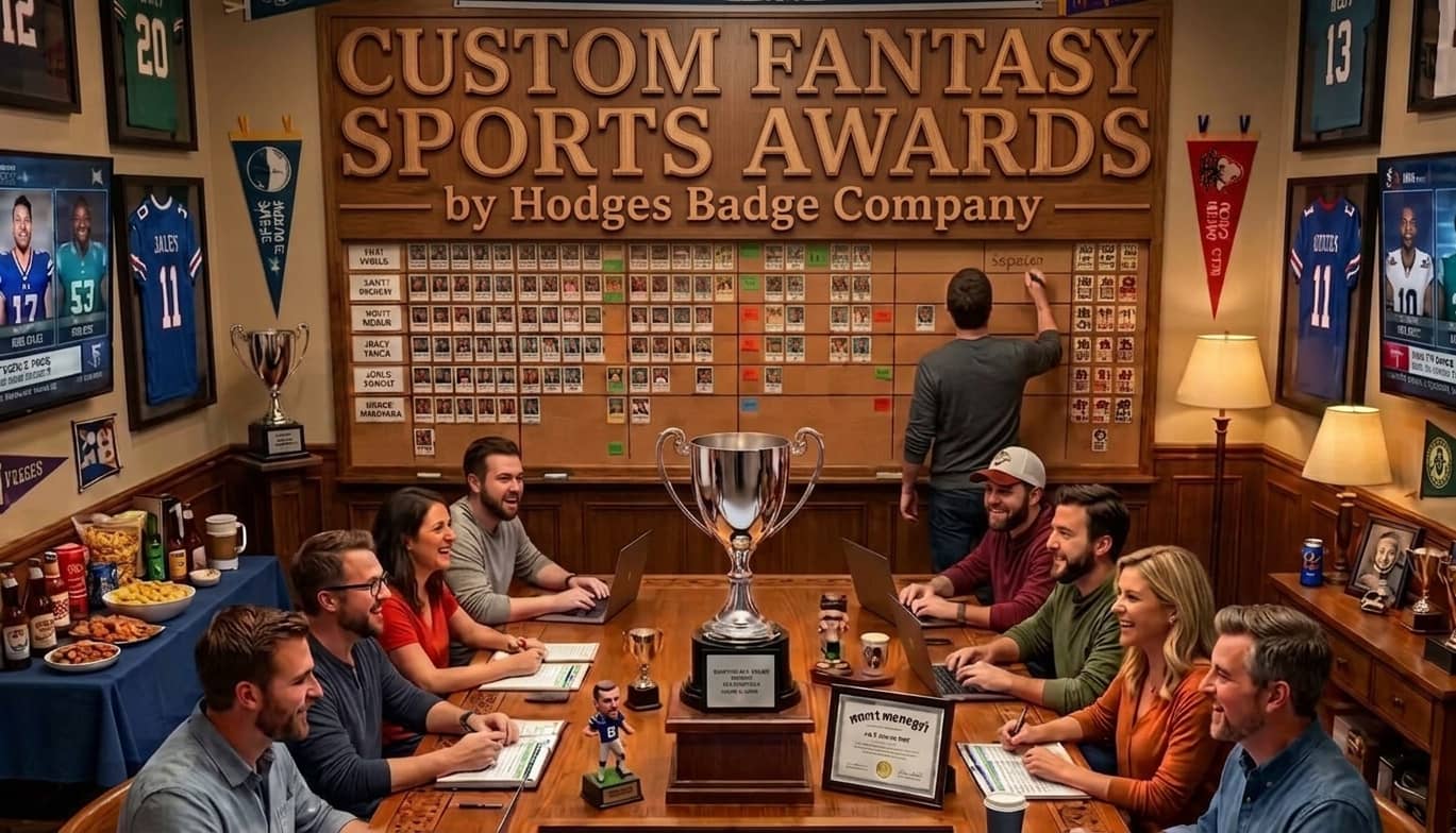 Create Custom Fantasy Sports Awards with Hodges Badge Company