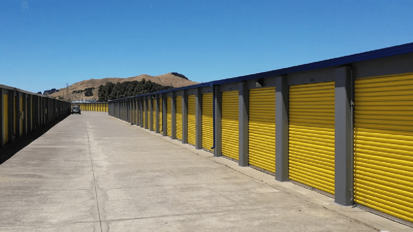 Row of units at Fairfield, CA storage