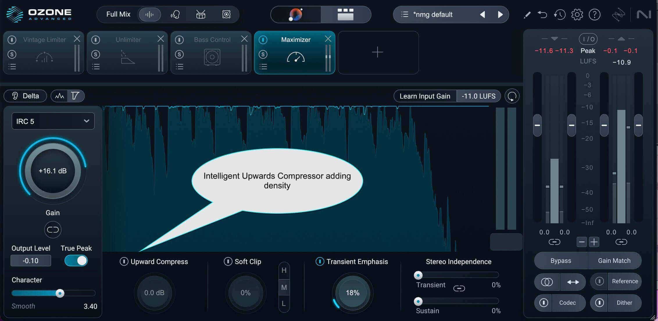 Upward Compress in Ozone Maximizer
