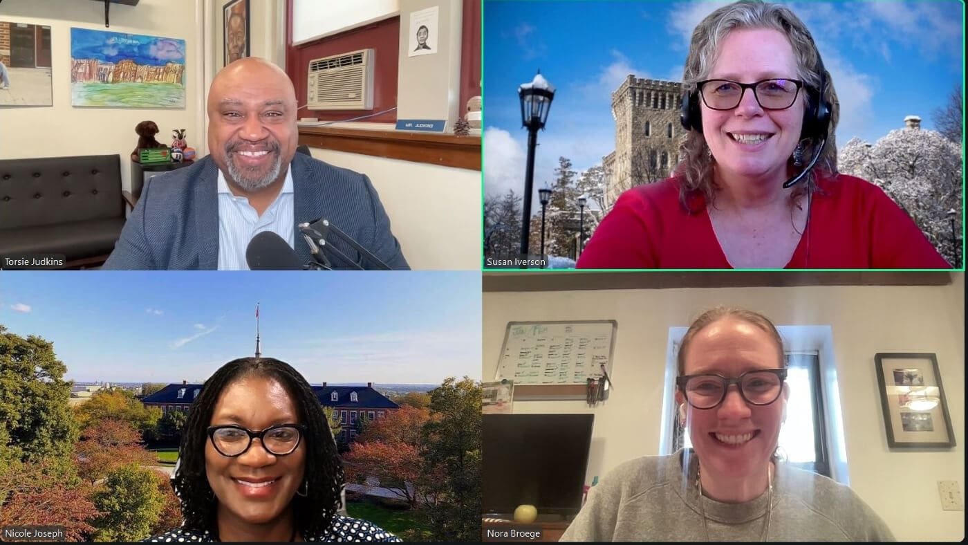screenshot of four people in dissertation zoom meeting