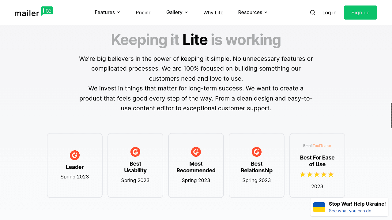 Mailerlite awards
