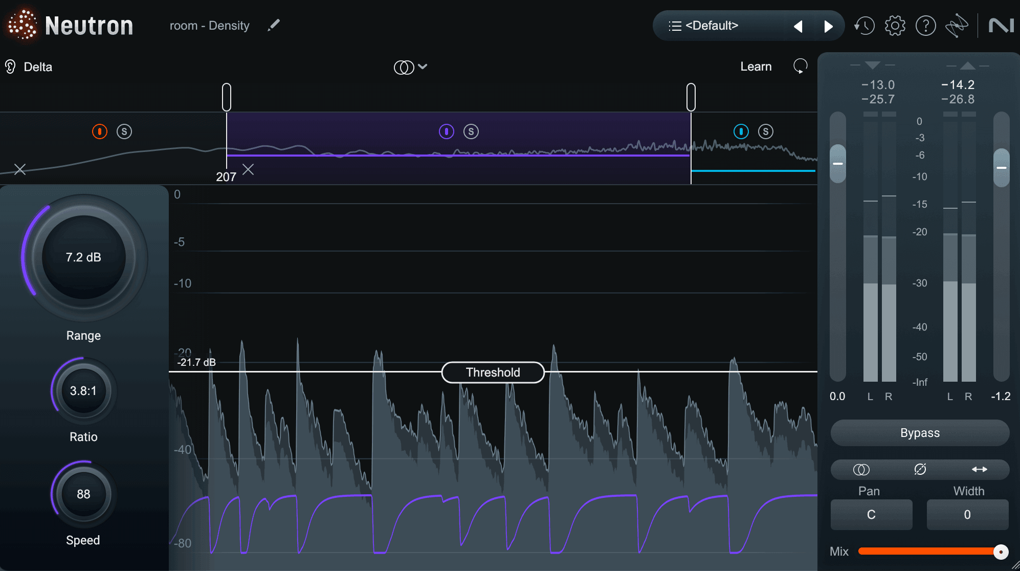 Density on Room mic