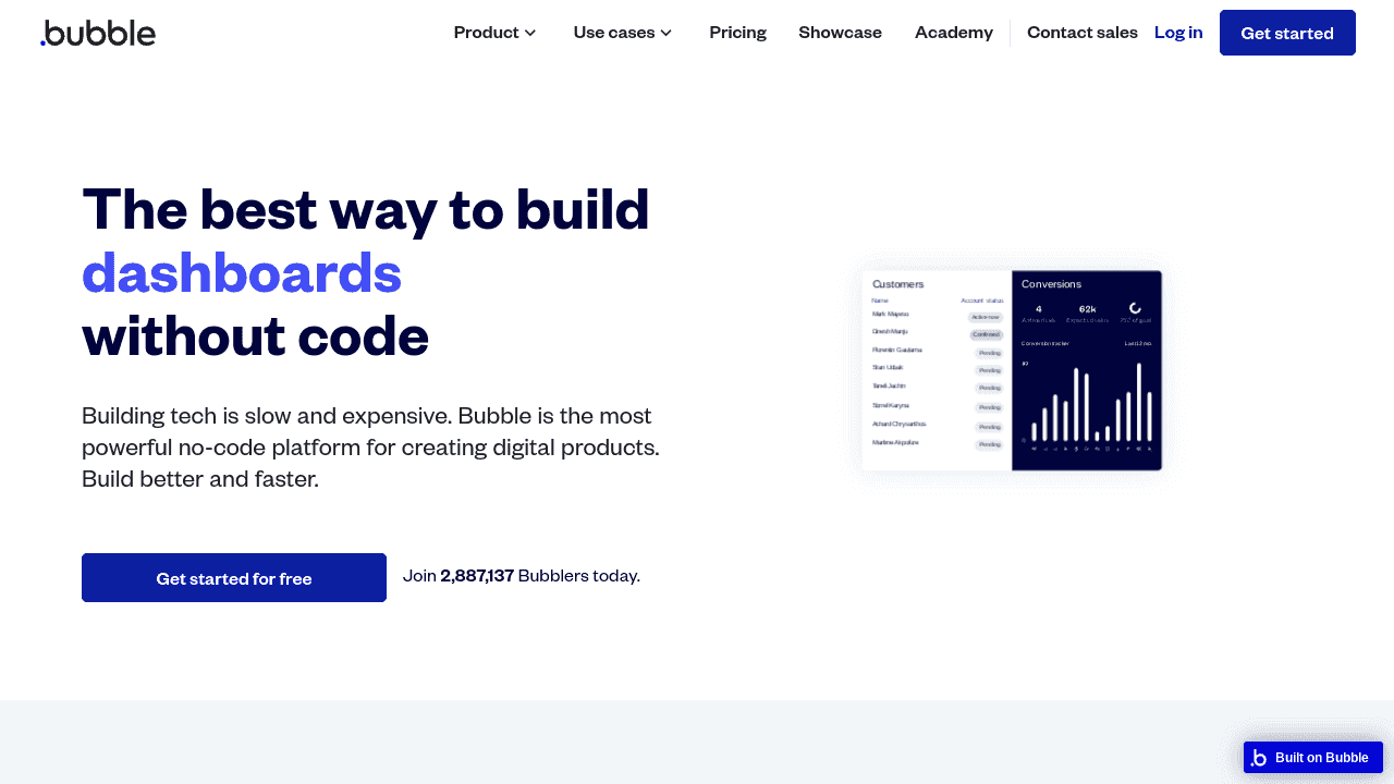 Bubble review: homepage