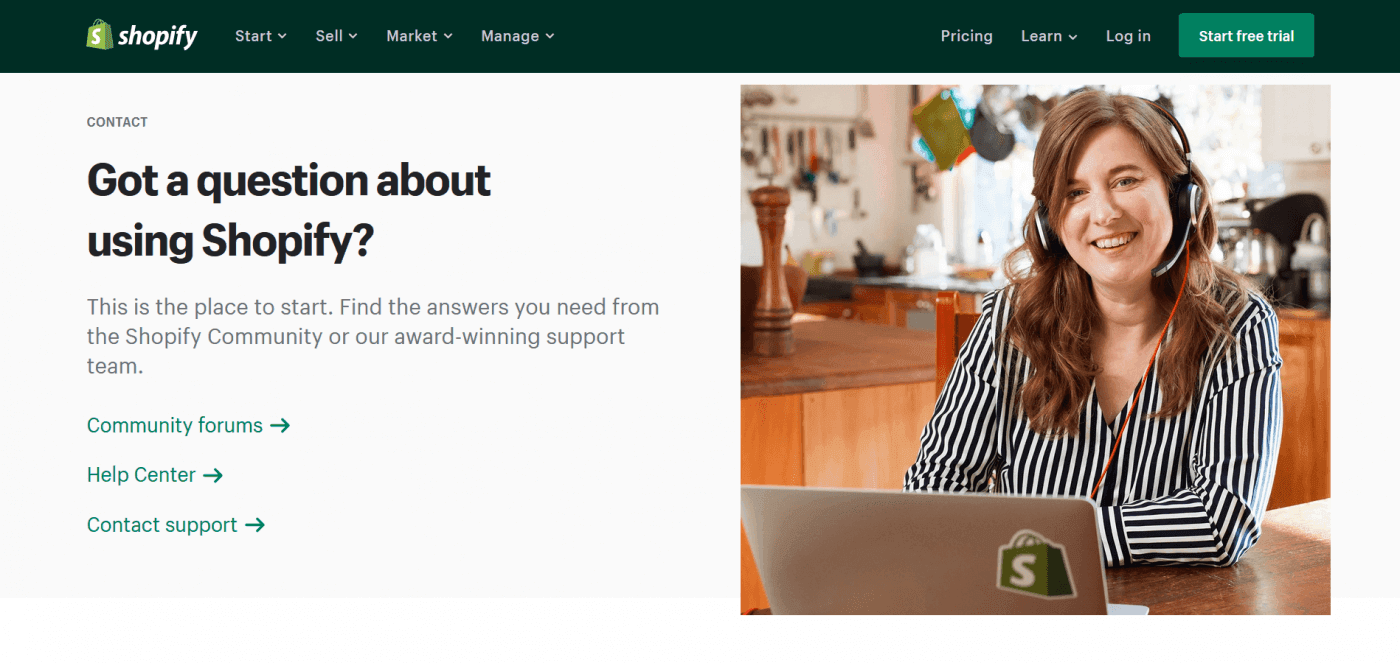 Shopify Review: support