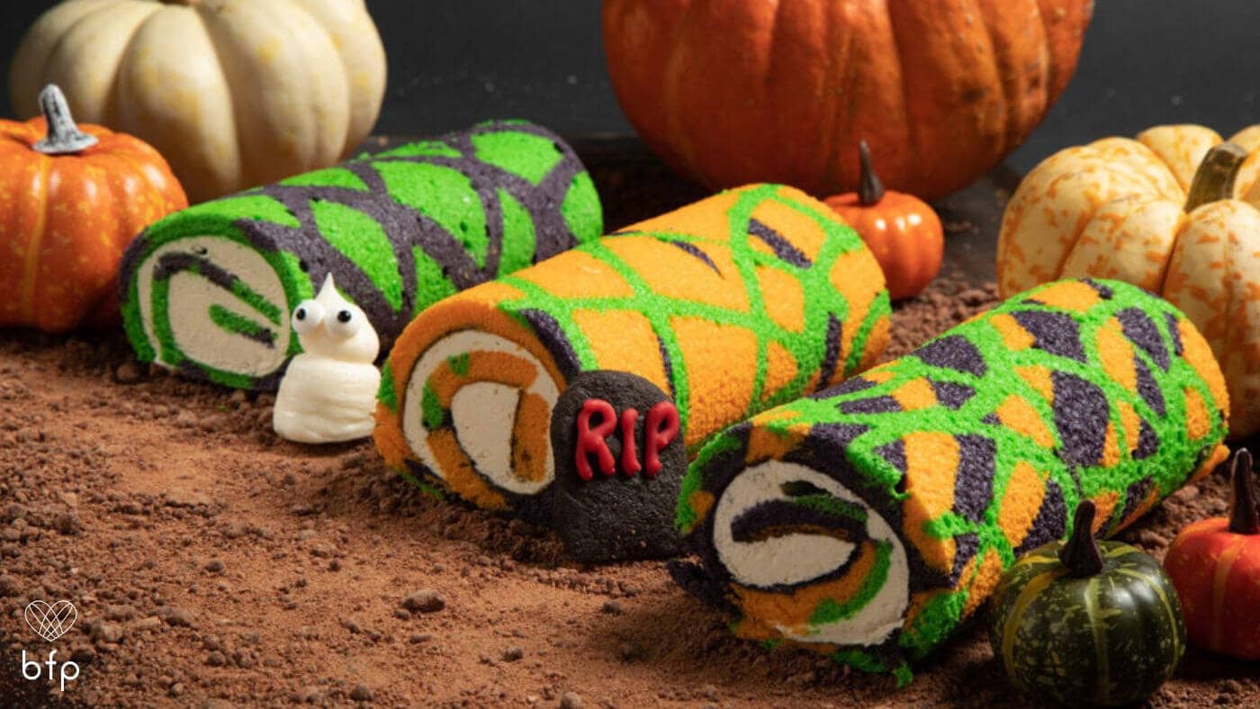 Halloween Swiss Rolls