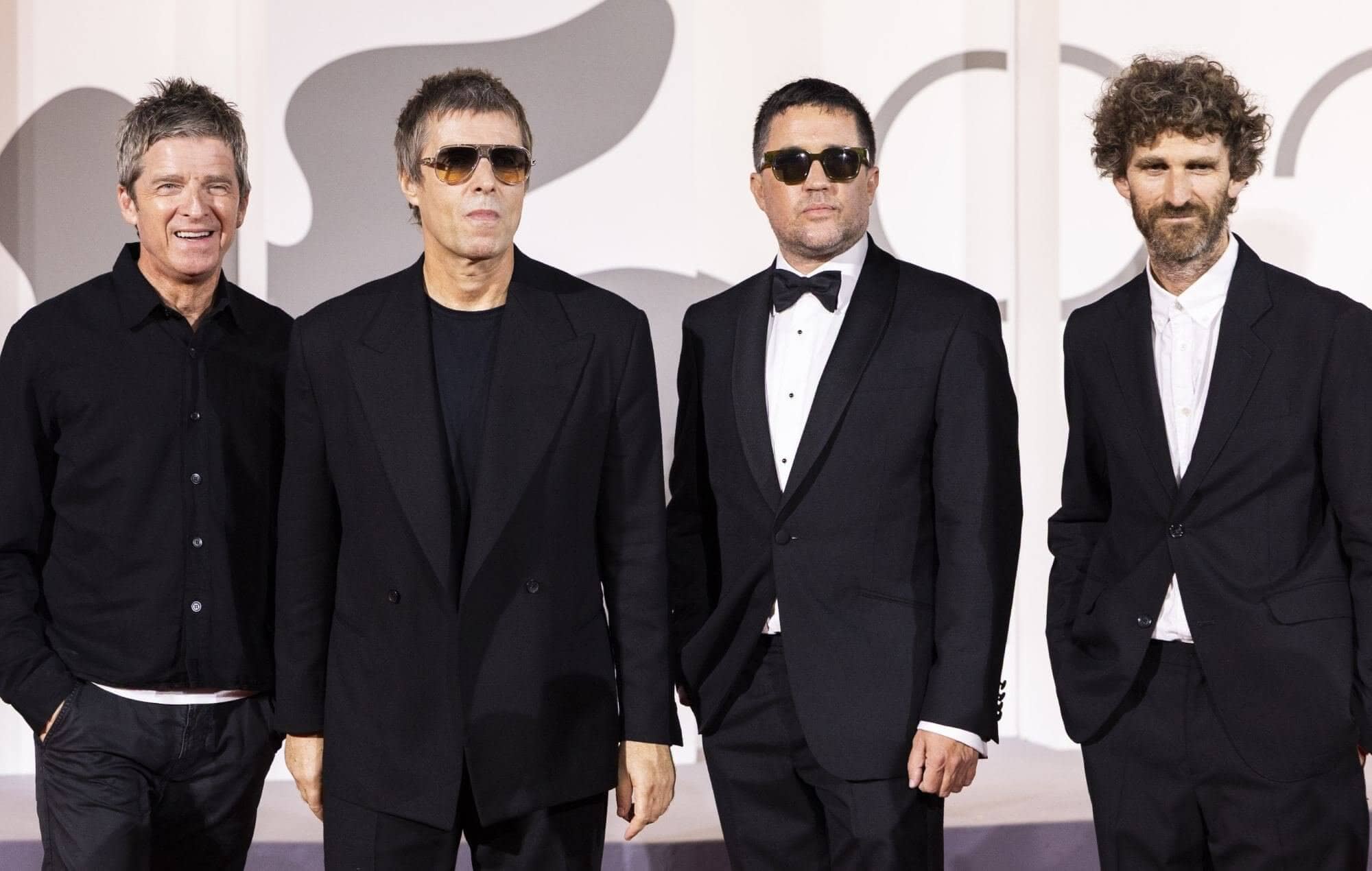 Will Lovelace, Dylan Southern, Liam Gallagher and Noel Gallagher at the Venice screening of the Oasis documentary