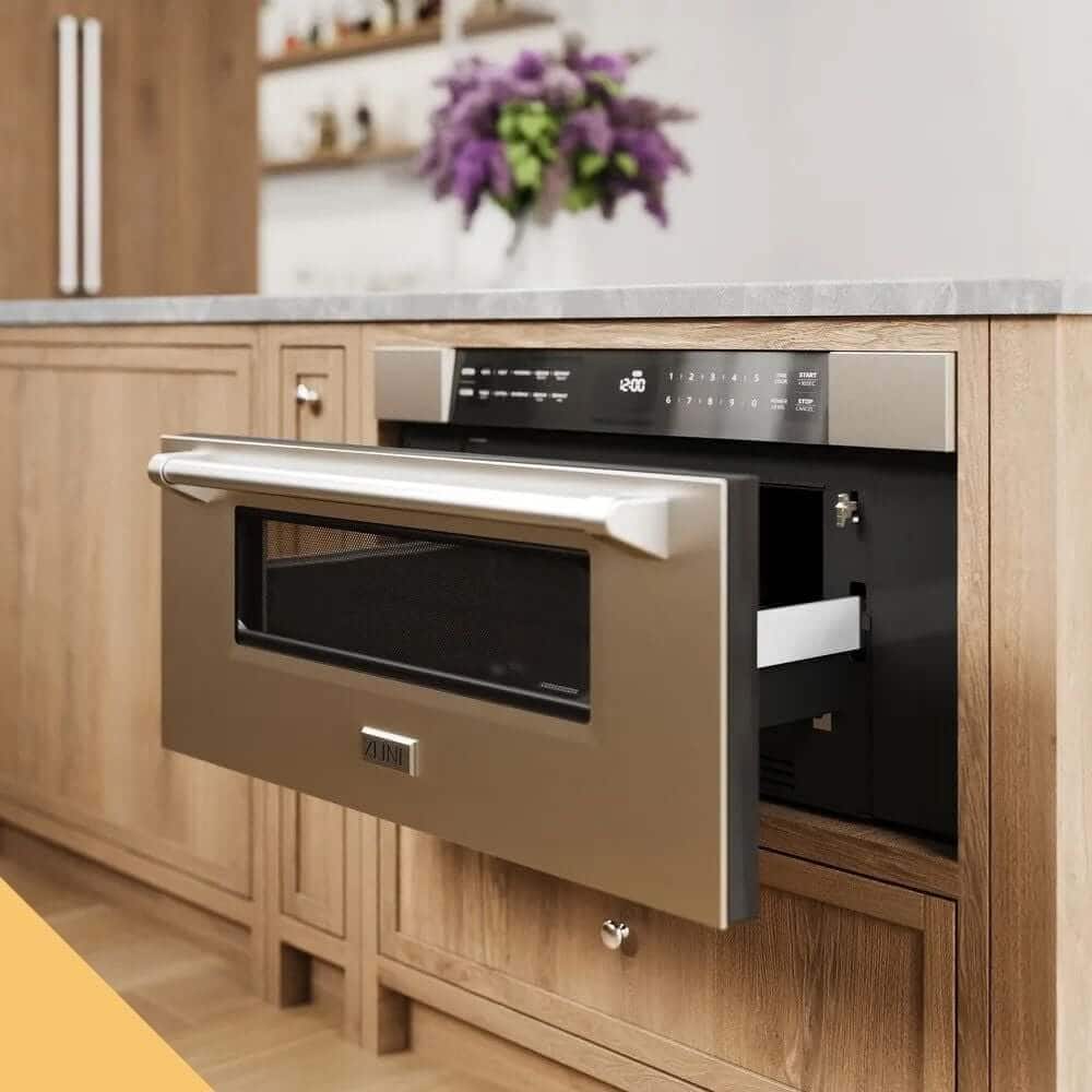 Save Kitchen Space with Microwave Drawers