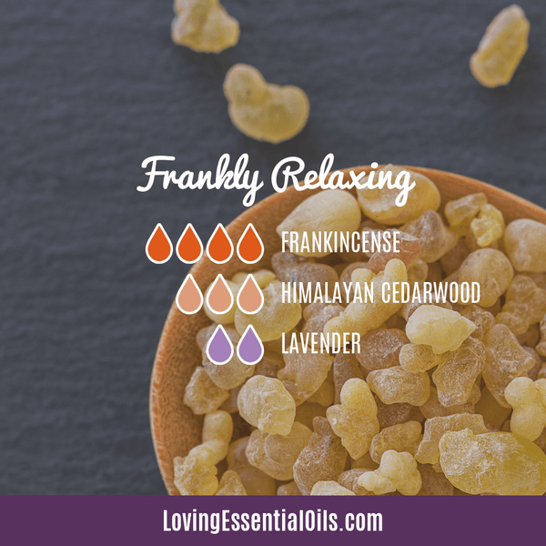 Frankly Relaxing diffuser blend with frankincense, Himalayan cedarwood and lavender