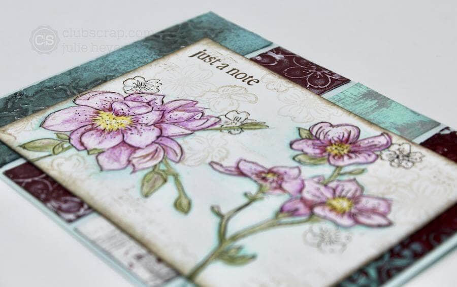 Quad panel card featuring Beautiful Noise stamps!