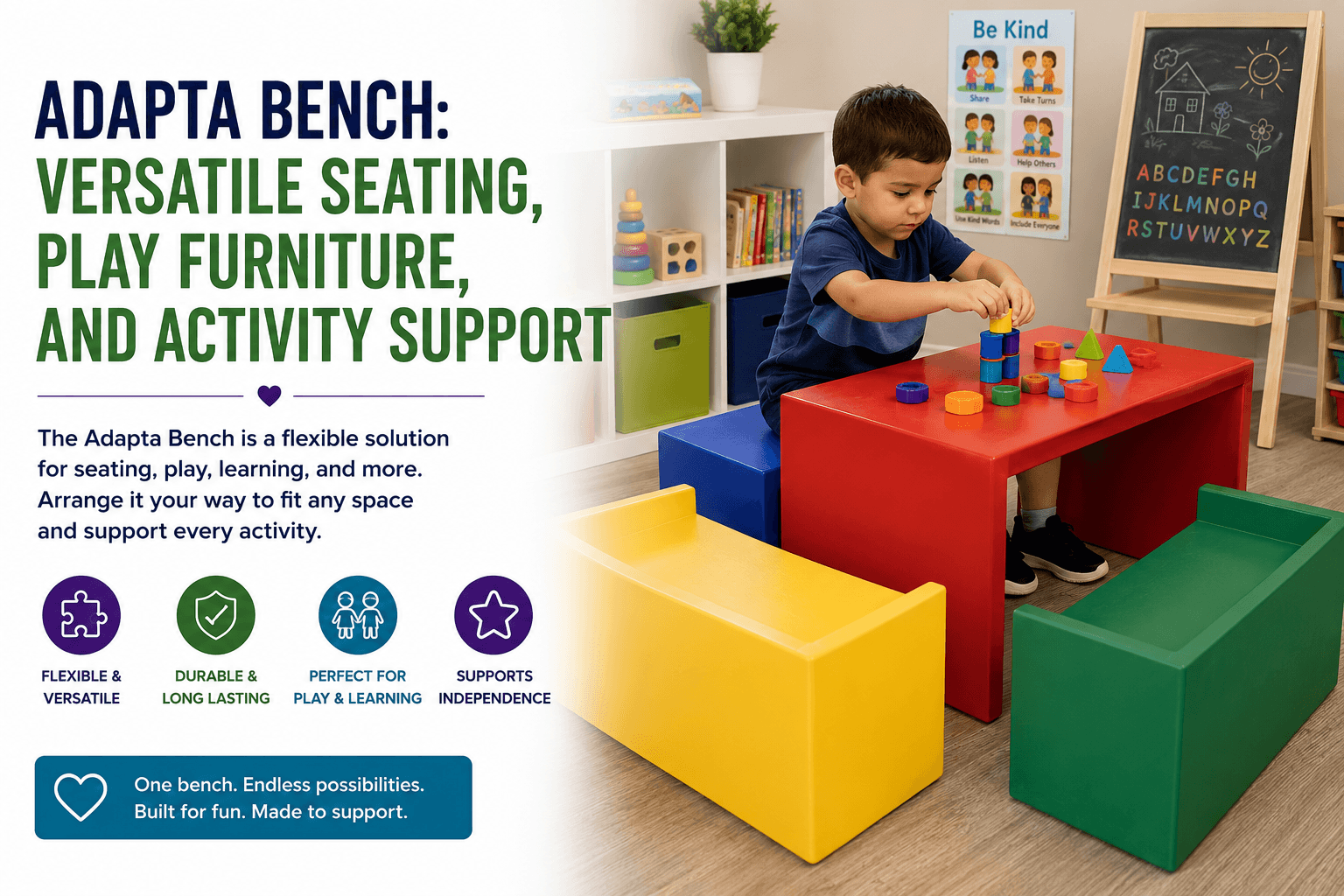 Versatile Adaptive Seating Play Furniture and Activity Support