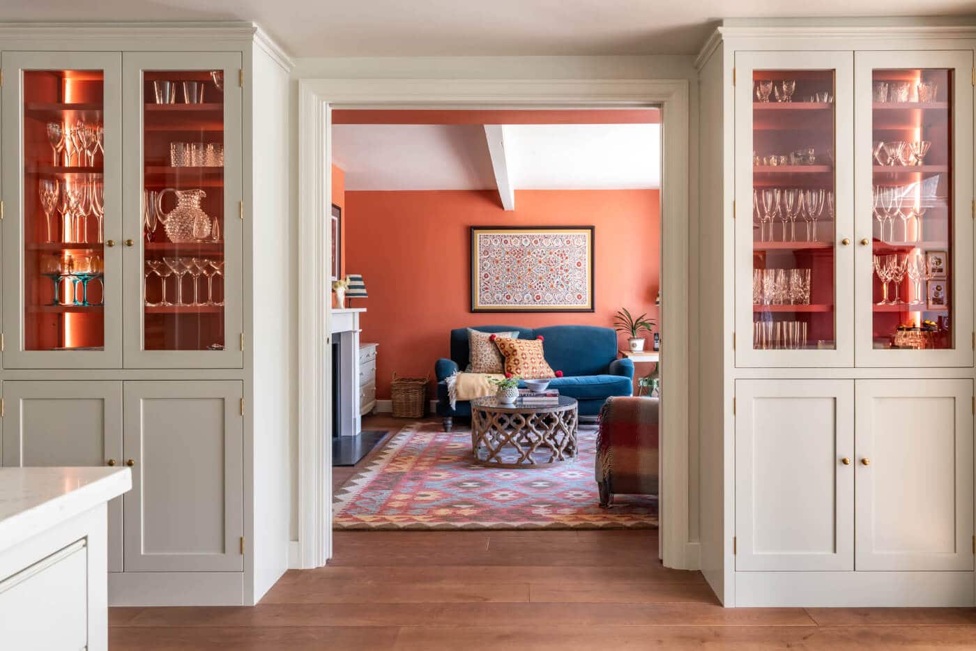 Colour in your open plan kitchen living room design