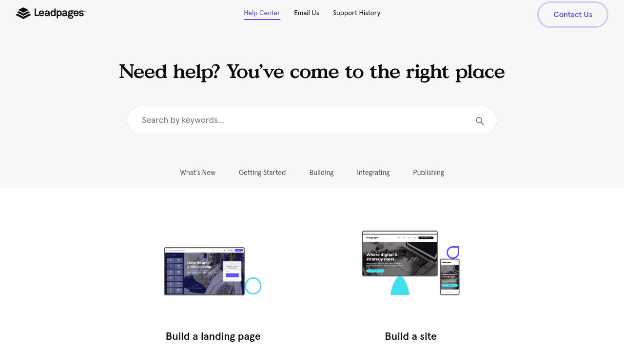 leadpages support