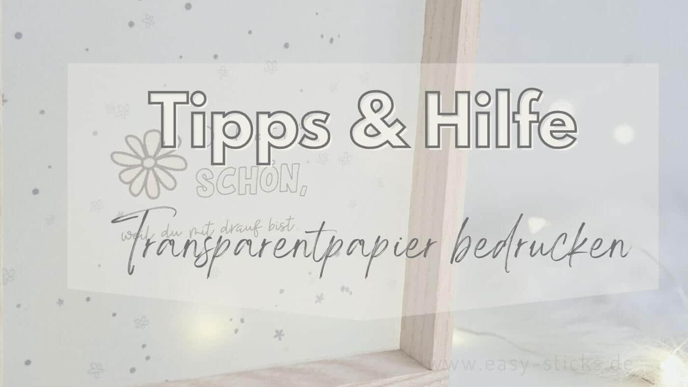 Druckeinstellungen für saubere Ausdrucke auf Transparentpapier