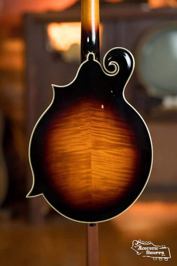 F-style mandolin back the Loar LM-700 Mandolin