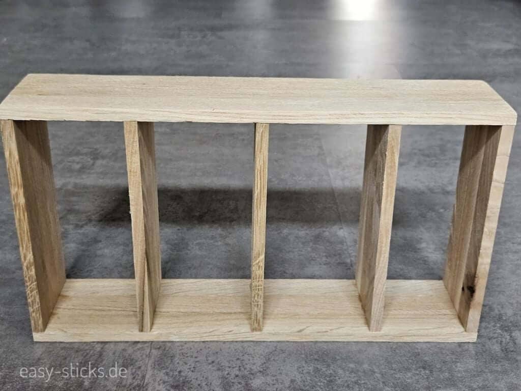 Die erste Haushälfte aus Klötzchen