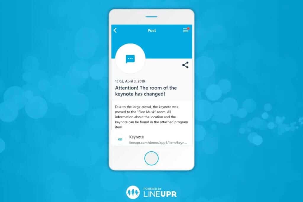 lineupr notification