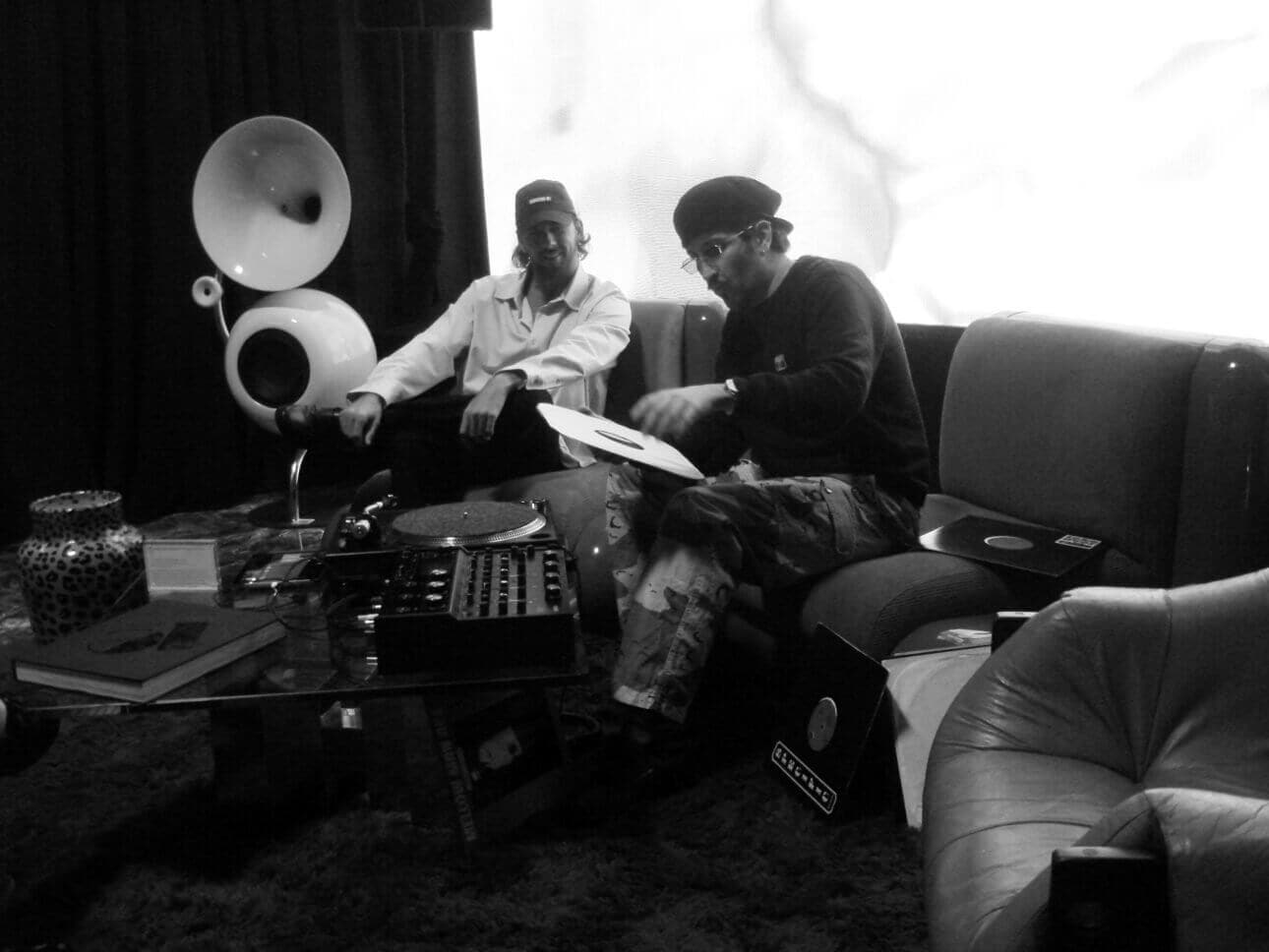 Danny Daze and Troy Kurtz setting the vibe at Disco + Design’s Listening Salon.
