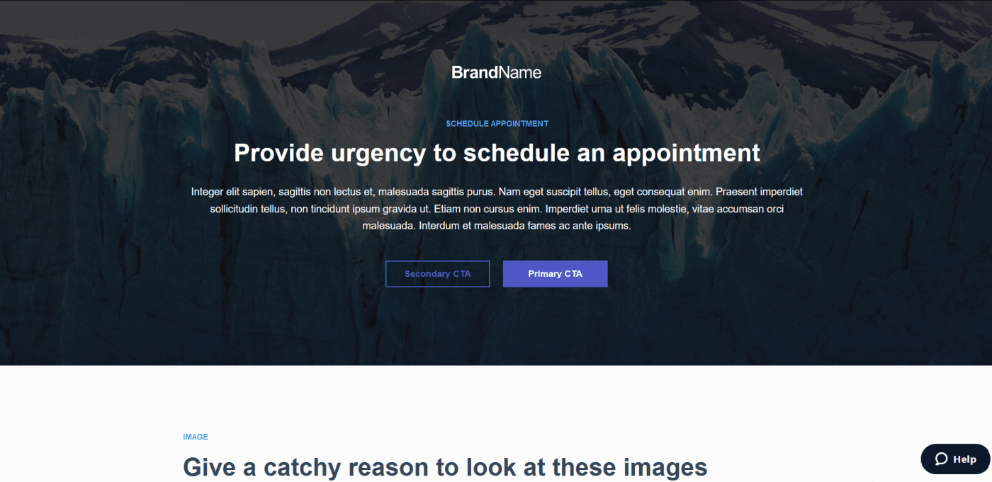 Instapage template schedule appointment 2